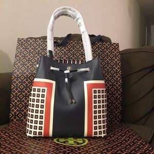 Tory Burch Kerrington draw string tote